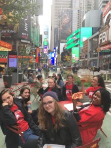Ms. Caldwell and students in New York